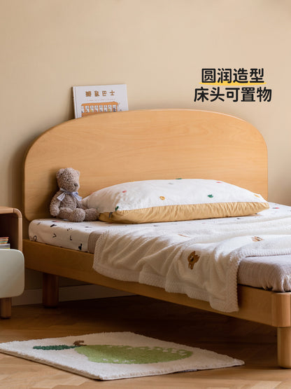 现代简约儿童床男孩女孩单人床青少年实木床卧室小床