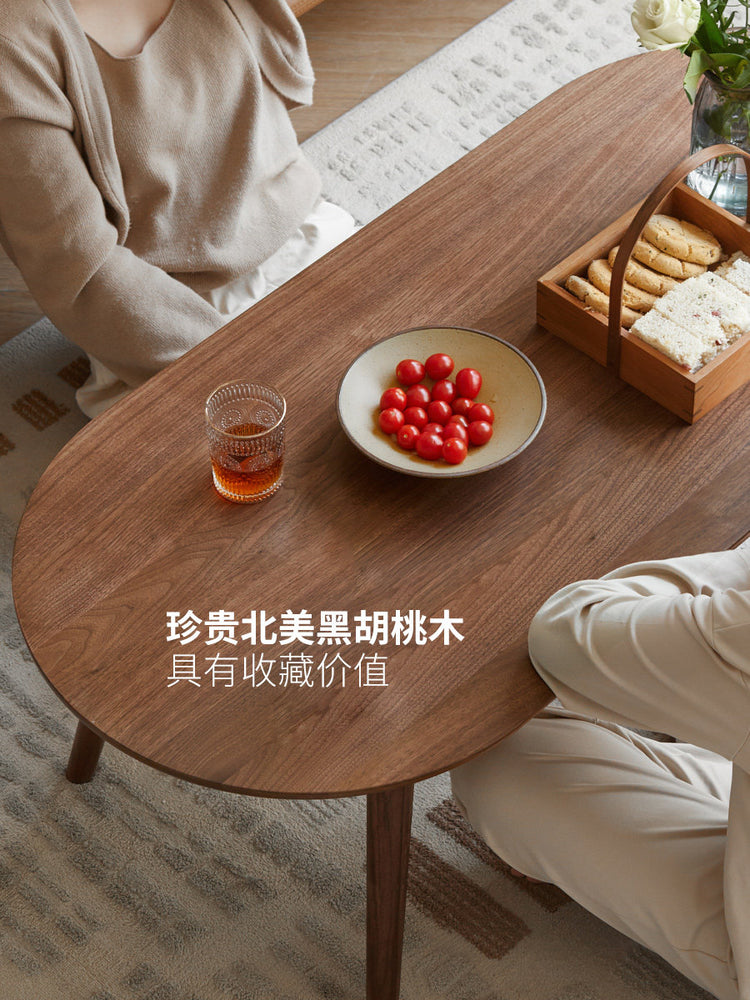 实木茶几客厅黑胡桃木茶台简约现代小户型原木茶桌