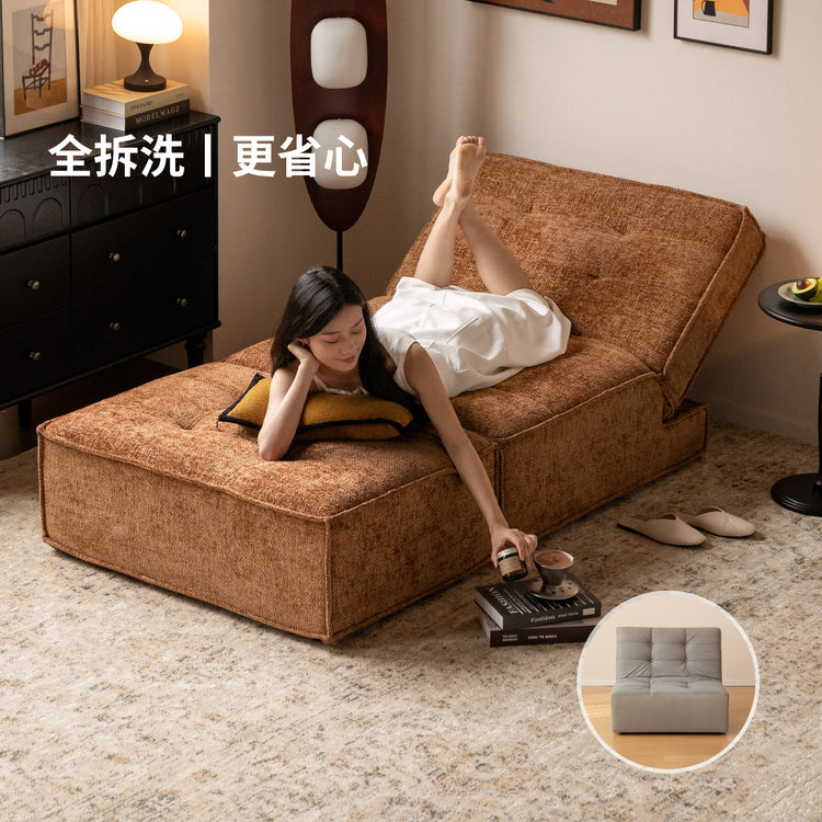 布艺沙发床客厅自由组合模块小户型豆腐块单人沙发