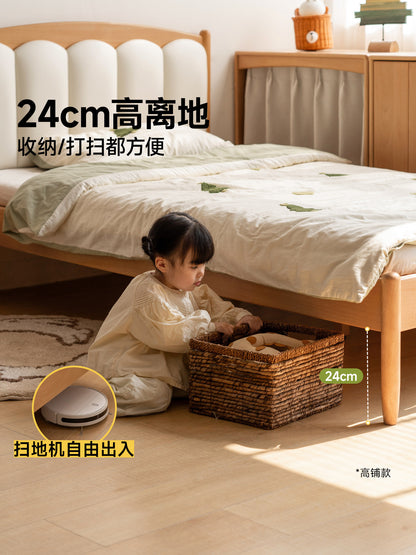 现代简约实木儿童床男孩1.2米单人床女孩公主床小床