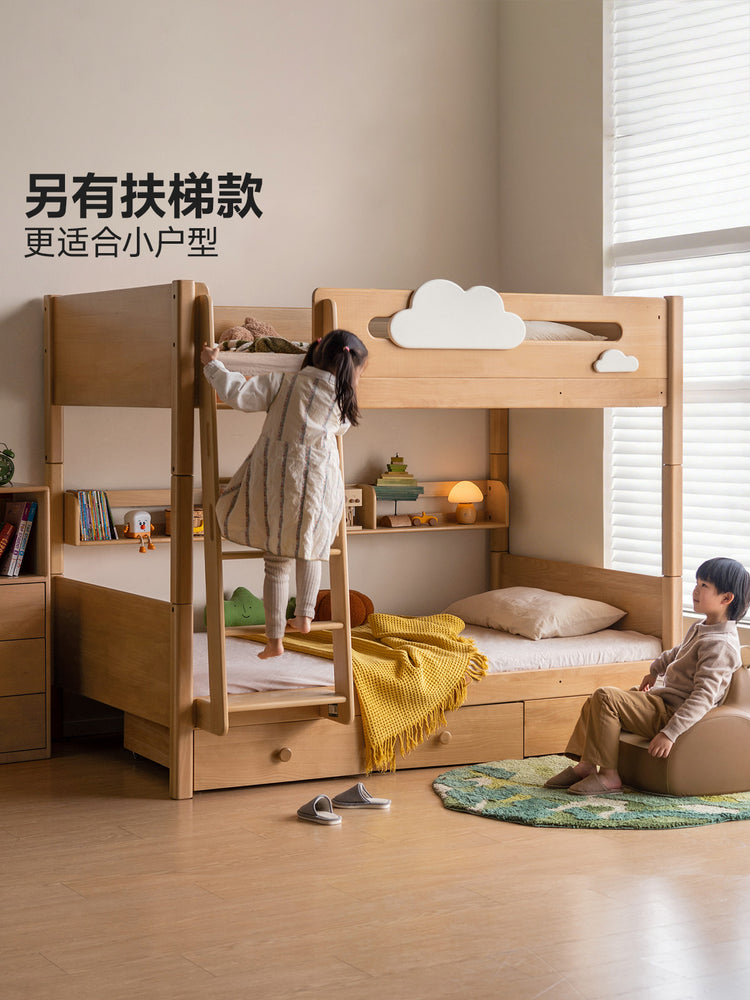 实木儿童高低床可拆分互不干扰子母床上下铺组合双层床