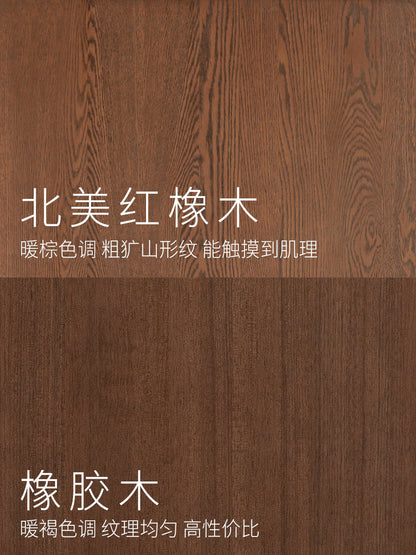 实木床双人床现代简约橡木科技布软靠床卧室小户型齐边床