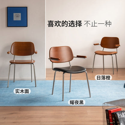实木书房书椅包豪斯扶手椅书桌椅餐椅软包办公椅椅子