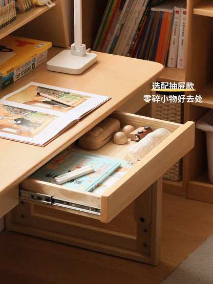 纯实木儿童学习桌可升降书桌小学生课桌写字桌子椅子套装