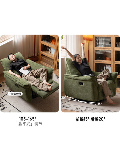布艺沙发椅客厅现代简约功能沙发阳台休闲摇椅躺椅