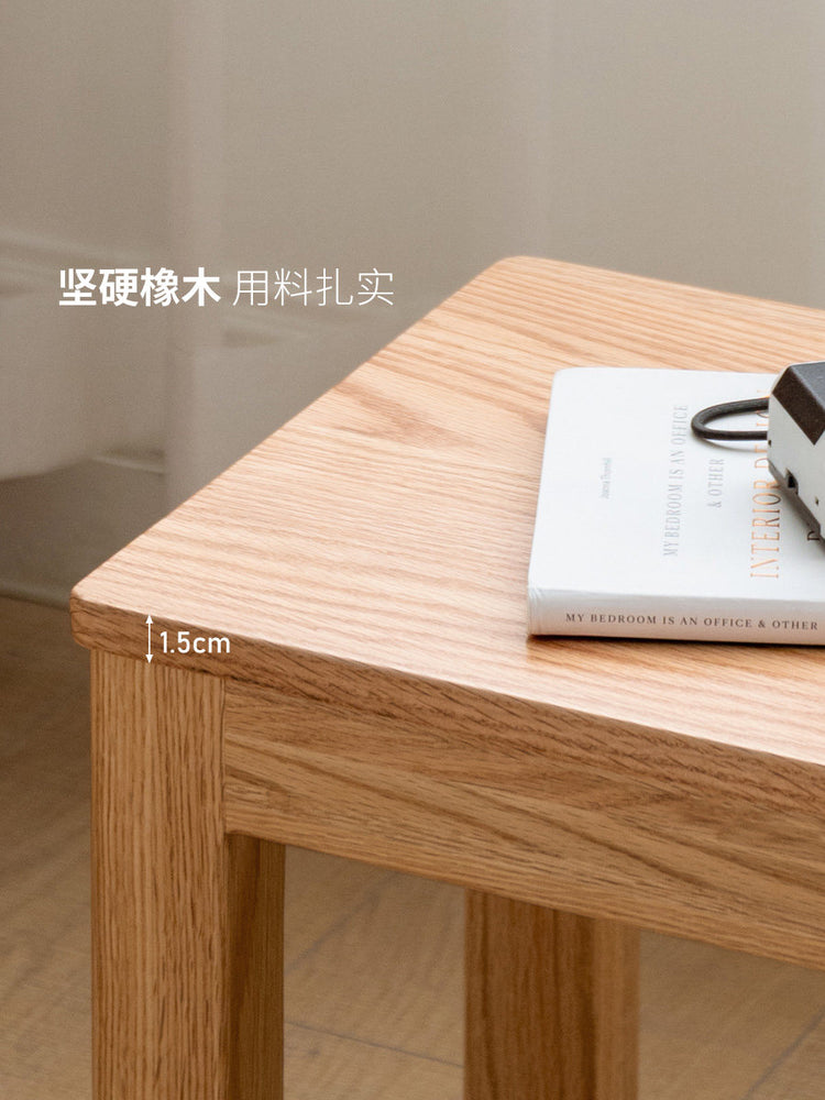 实木凳子北欧简约原木方凳餐厅餐凳换鞋凳橡木化妆凳