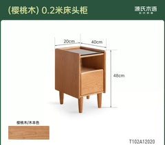 实木床头柜小户型樱桃木床边柜简约小柜子卧室储物柜