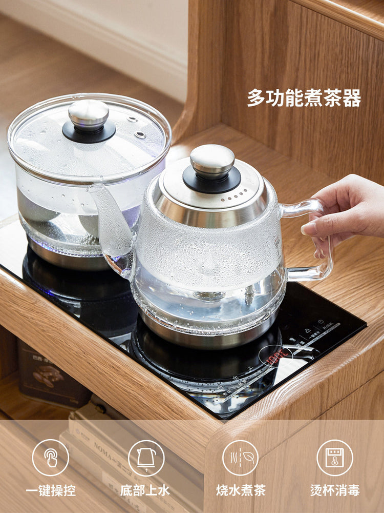 实木茶几现代简约茶水柜烧水壶一体可移动小型茶台小茶桌