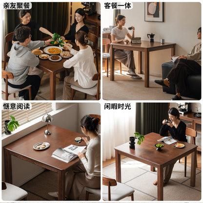 实木餐桌小户型饭桌餐厅方桌麻将桌北欧餐桌椅定制