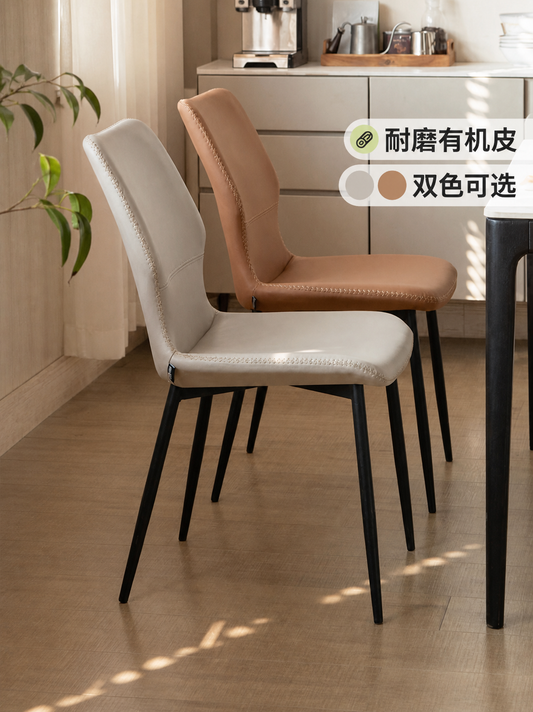 铁艺餐椅椅子轻奢餐厅靠背椅简约书桌椅软包椅餐桌椅