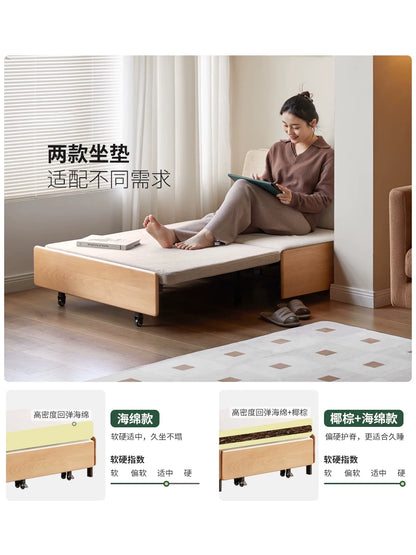 实木沙发床客厅折叠两用沙发小户型抽拉伸缩单人床