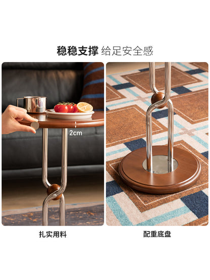 实木边几客厅包豪斯圆几阳台创意小圆桌小户型角几