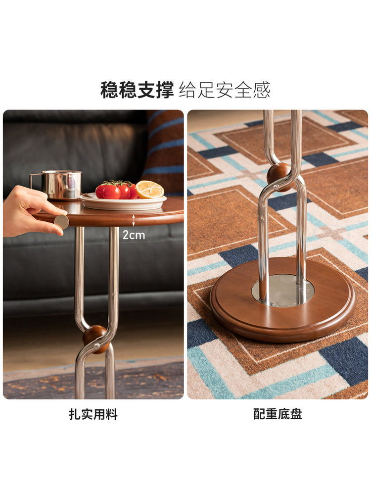 实木边几客厅包豪斯圆几阳台创意小圆桌小户型角几