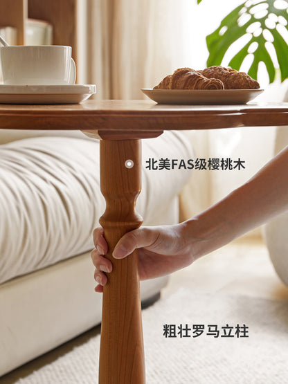 实木边几现代简约小户型客厅沙发角几复古樱桃木置物茶几