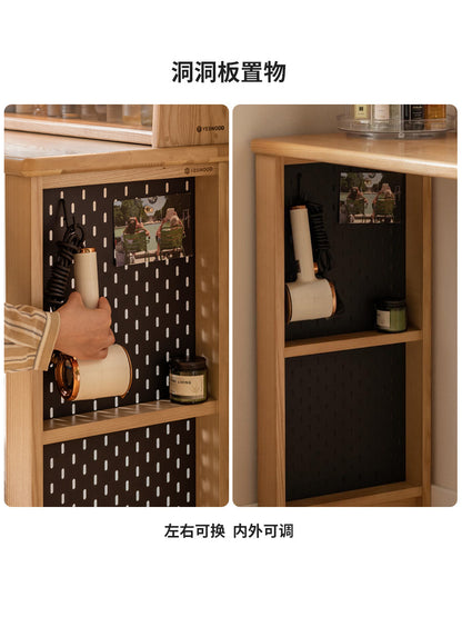 实木化妆桌现代简约白蜡木化妆台卧室多功能斗柜梳妆台