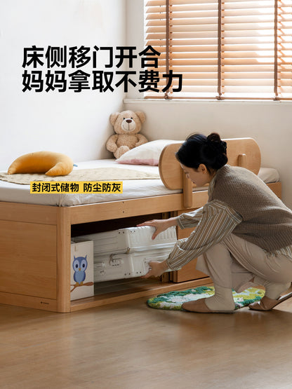 实木儿童床男孩女孩半高床护栏榻榻米收纳单人成人储物床