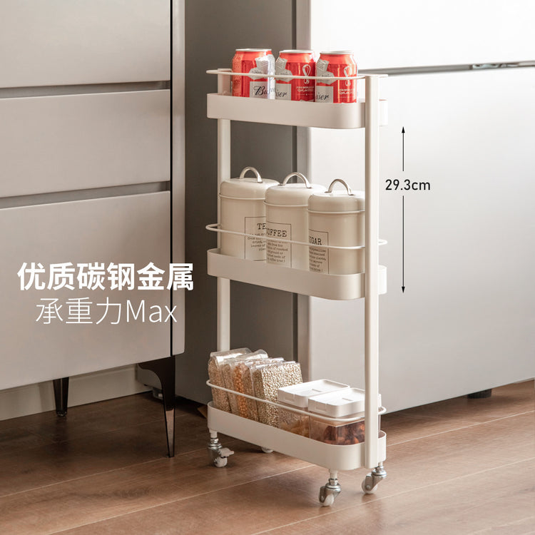 小推车现代简约厨房夹缝收纳架客厅阳台小户型移动边几