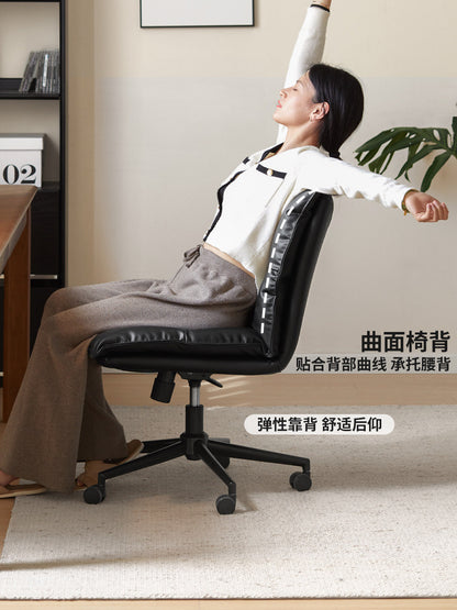 电脑椅书房现代简约靠背椅黑色办公椅旋转椅休闲椅子