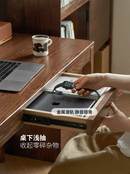 实木书桌简约现代工作台橡木桌子书房家具写字桌书台