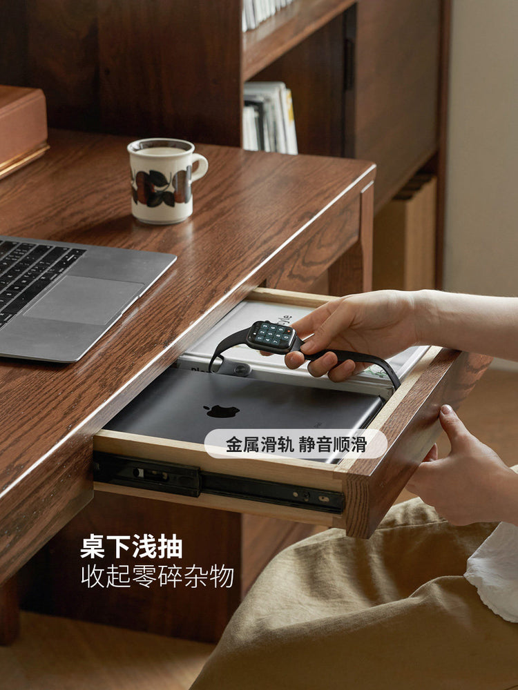 实木书桌简约现代工作台橡木桌子书房家具写字桌书台