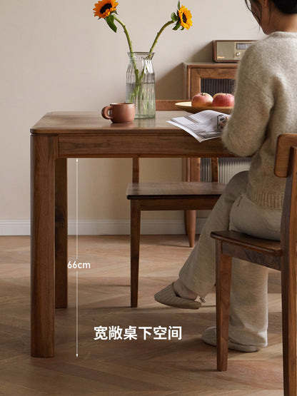 实木餐桌北美黑胡桃木简约吃饭桌子餐厅大板桌椅套装