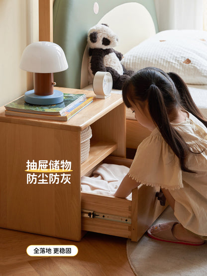 实木儿童衣帽架落地挂衣架小型衣服收纳架卧室床头柜
