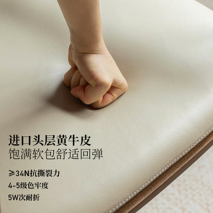 实木书椅黑胡桃木软包餐椅扶手座椅书房椅子牛角椅总统椅