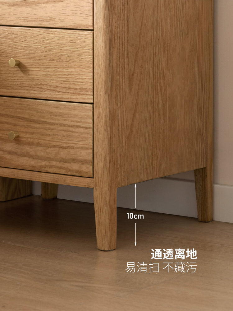 实木床头柜现代简约床边柜北欧抽屉储物柜橡木家具