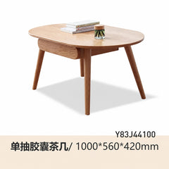 Solid Wood Coffee Table Nordic Oak Small Apartment Capsule Tea Table Minimalist Living Room Creative Balcony Tea Desk