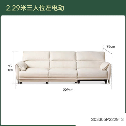 零靠墙电动客厅头层牛皮多功能大象耳朵沙发