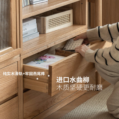 实木电视柜客厅小户型自由组合书柜小现代简约落地储物柜