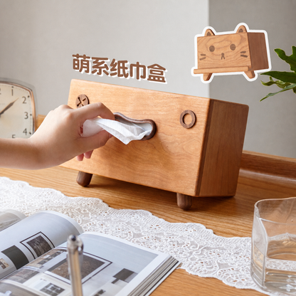 实木纸巾盒小户型木质餐巾纸盒创意纸抽盒客厅收纳盒