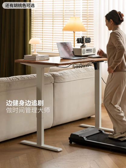 智能电动升降桌现代简约实木书桌电脑桌学习桌办公桌