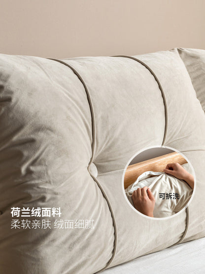 床头软靠现代简约卧室护腰靠枕大靠背可拆洗绑带软包靠垫