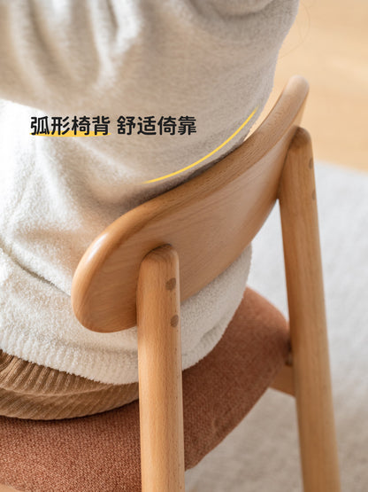 实木儿童椅简约现代橡木矮凳靠背小凳子环保木质板凳