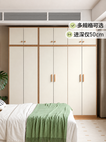 实木衣柜橡木简约收纳储物柜现代卧室自由组合衣橱