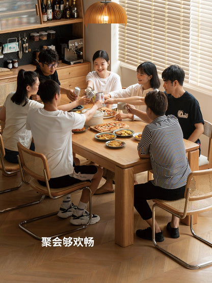实木北欧橡木饭桌现代简约桌子原木大餐桌长桌