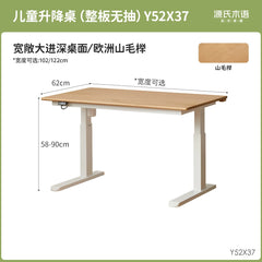 儿童实木书桌现代简约电动升降学习桌写字桌学生课桌