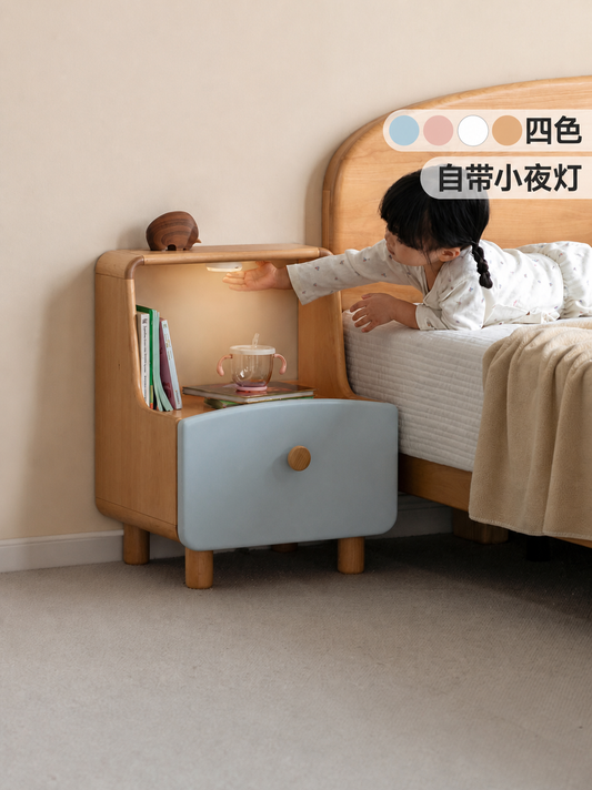 实木床头柜简约现代原木小柜子储物柜儿童卧室床边收纳柜