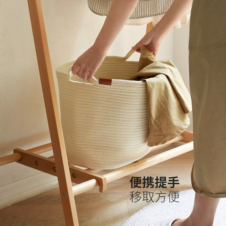 编织收纳筐桌面杂物置物篮卧室床头柜储物盒化妆品小篮子