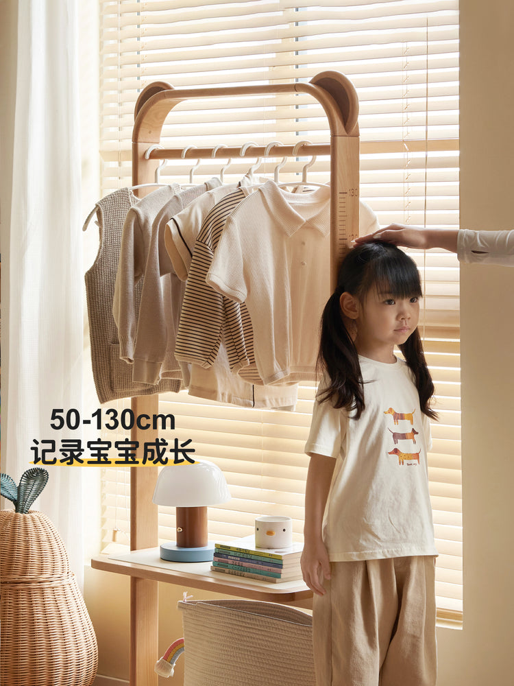 实木儿童衣帽架落地挂衣架现代简约创意衣架小孩衣服架子