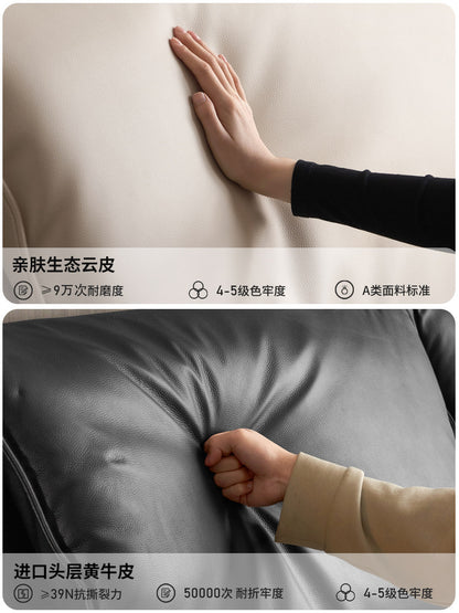 奶油风大象耳朵床卧室家具科技布软包床带灯氛围感悬浮床