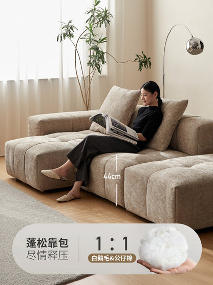 布艺沙发客厅现代简约自由组合模块大户型雪尼尔沙发