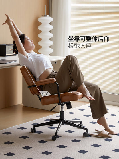 电脑椅简约书桌椅子北欧书房书椅靠背椅办公椅转椅扶手椅