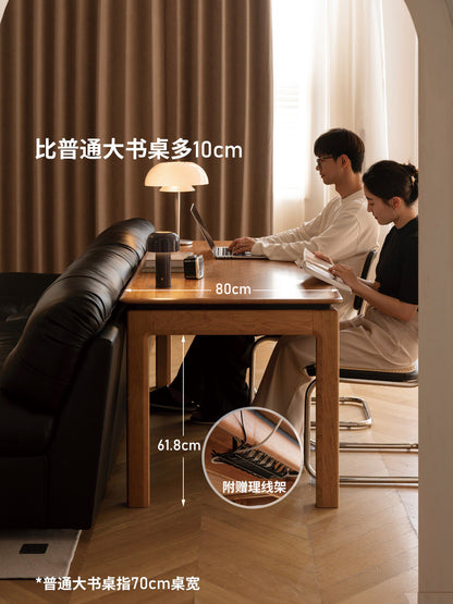 实木书桌书房大板桌办公桌樱桃木带抽大工作台桌子