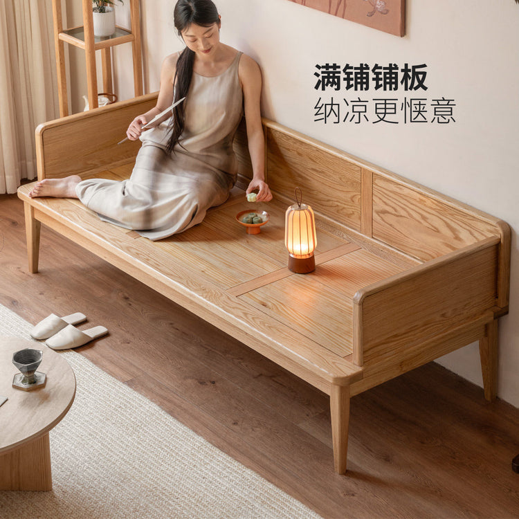 实木沙发新中式两用罗汉床简约小户型客厅橡木沙发床