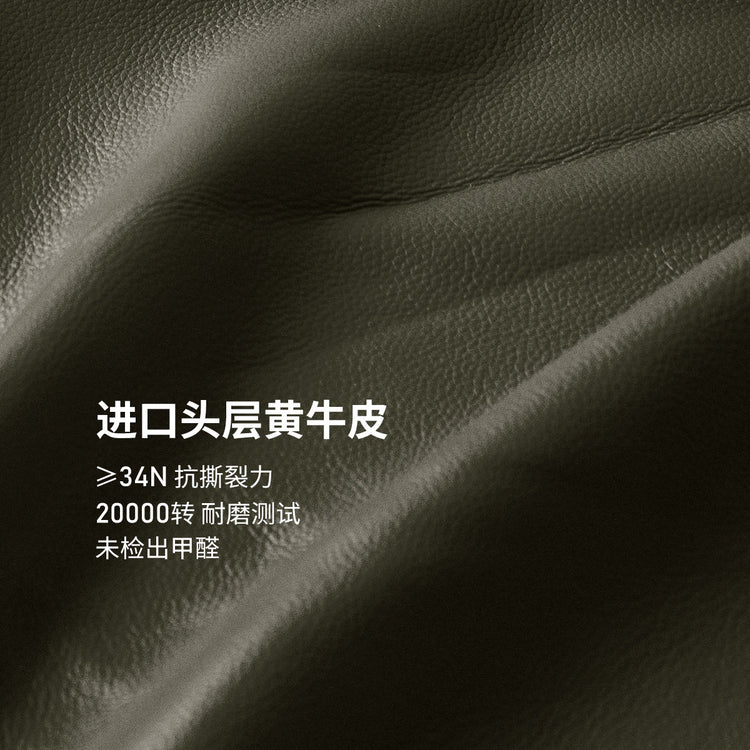 意式轻奢小户型头层牛皮实木客厅橡胶木沙发