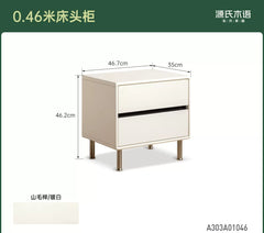 实木床头柜简约轻奢风床边柜白色小柜子卧室储物柜