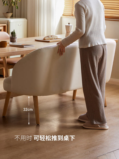 卡座小户型布艺双人小沙发阳台休闲长餐椅沙发椅