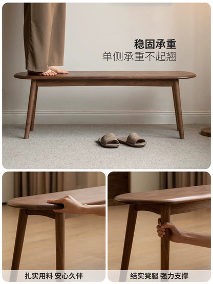 实木长条凳橡木长凳子现代简约床尾凳北欧餐厅长板凳